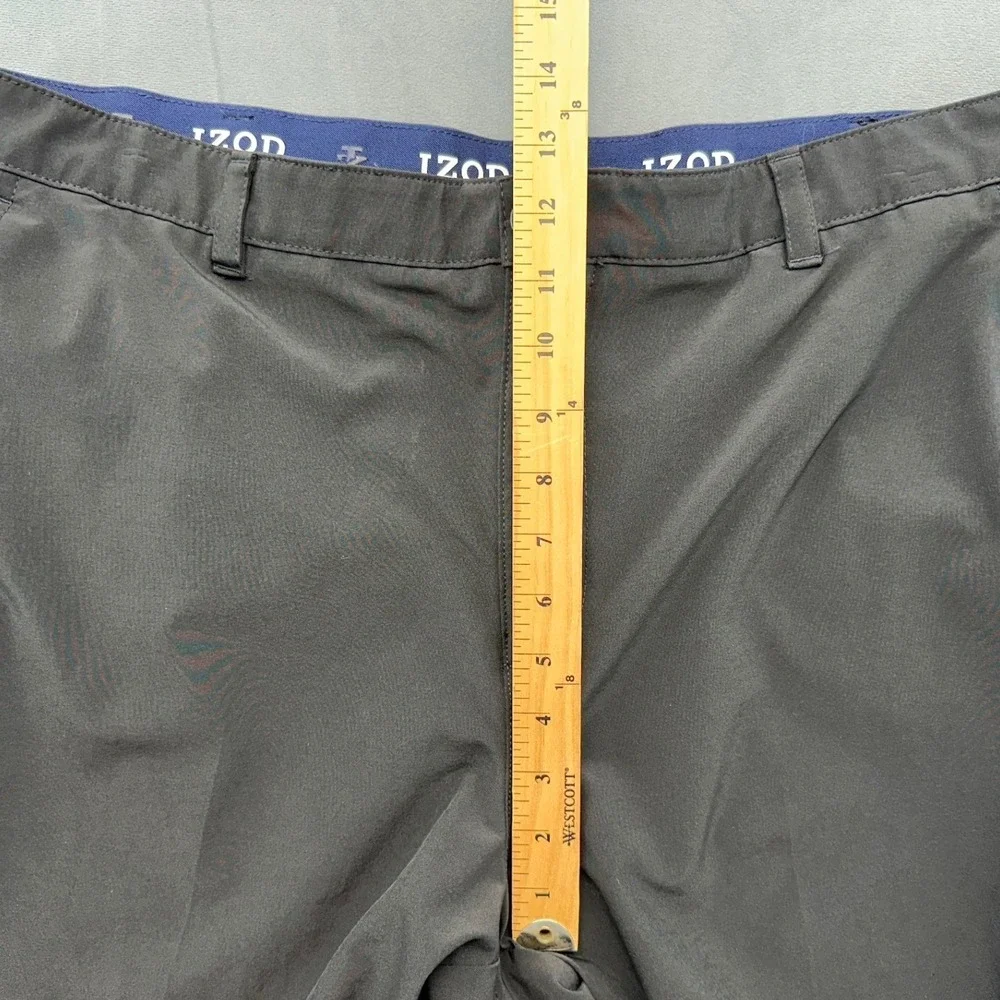 IZOD Golf Mens 40x32 Black Performance Stretch Straight Leg Pants 4393
